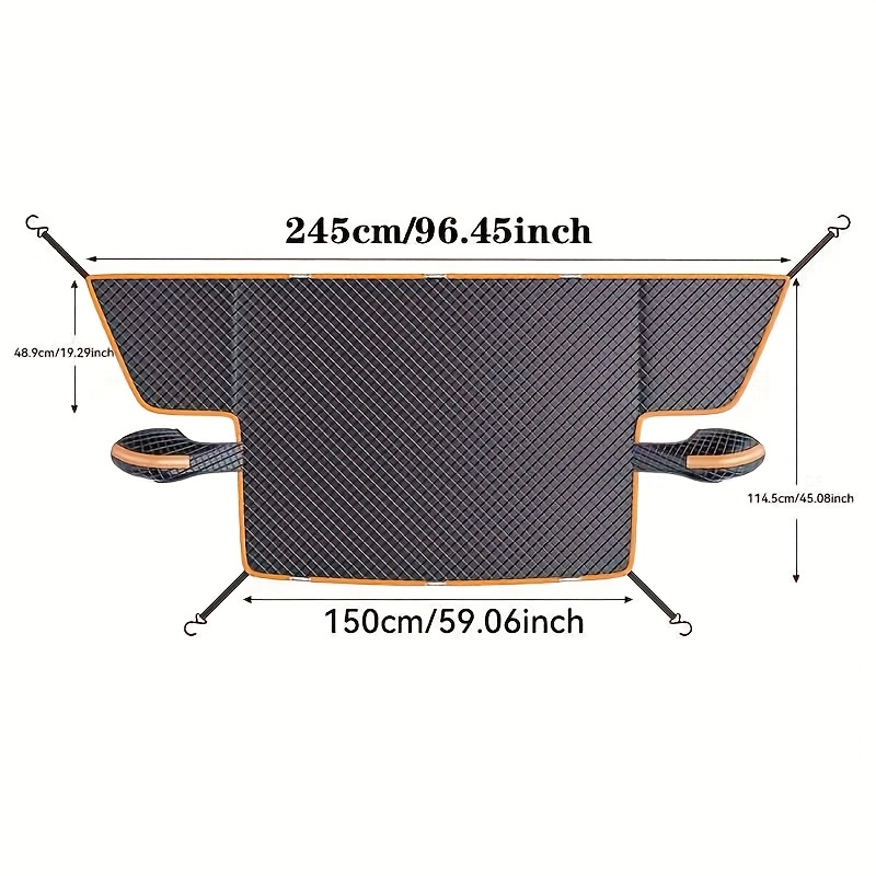 Car Windshield Snow Cover, Front Windshield Snow Protector. Quick Snow Removal to Avoid Glass Scratches, Universal Fit for Sedans/SUVs, 5 Magnets for Secure Hold, Magnetic Oxford Cloth Snow Cover. Easy to Store, Essential Winter Car Protection Tool - Image 6