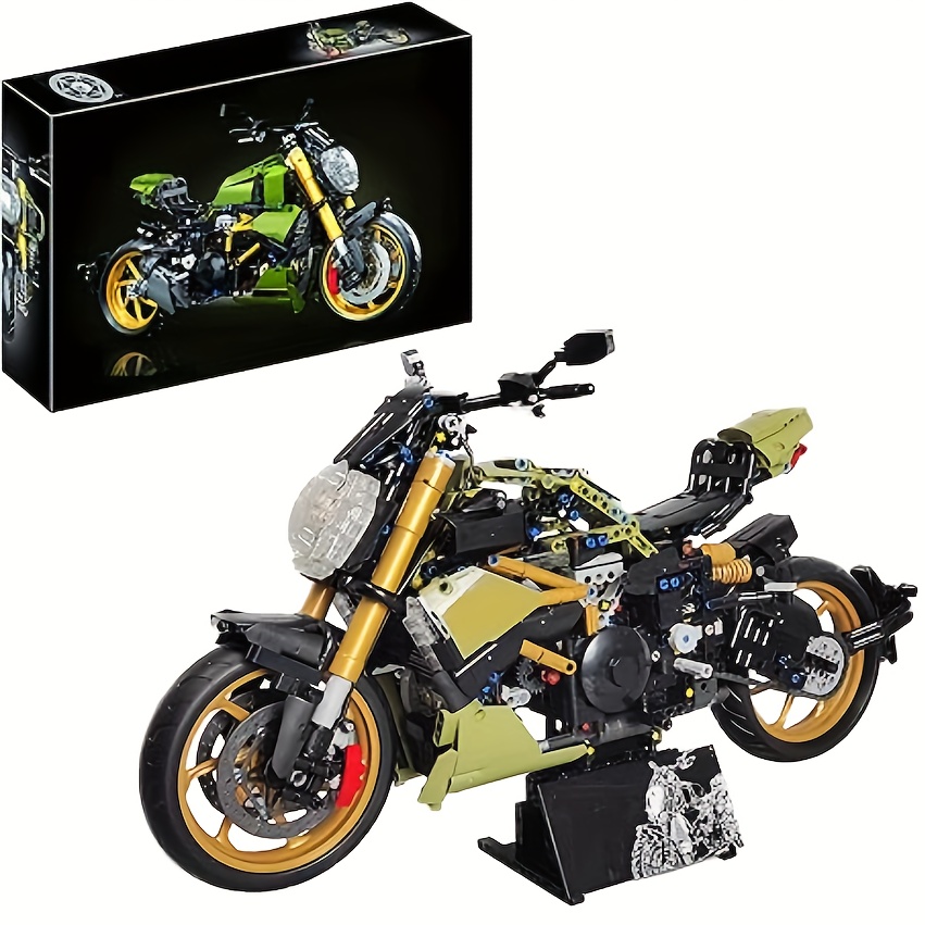 1:8 Large Scale Motorcycle Model Diavel Green1260 Lamborghlnl Edition. 1018pcs MOC Building Blocks Challenging Satisfying to Assemble.Doubles As Room Decor Halloween Decorations Clearance Deal - Image 6