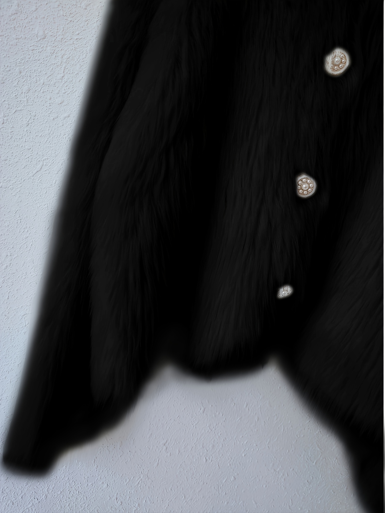 Women's Soft Fleece Jacket - Thick Winter Coat with Fox Fur-Like Collar (No Real Fur), Elegant Pink Button-Front Cardigan, Long Sleeve Round Neck Sweater for Fall/Winter, Casual to Formal Wear (Hand Wash/Dry Clean) - Faux Fur Outerwear - Image 7