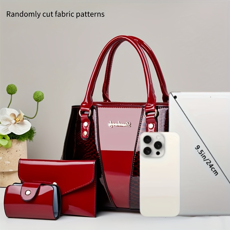 Women's European Special Handbag 3pcs - Sequin Accent Snake Light Beige (Compatible with), Detachable Strap & Zipper Closure, Earth /////, Elegant for Commuting & Special Events, for - Image 8