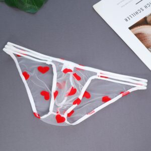 1pc Men'S Sexy Underwear - Quick-Dry Breathable Briefs with Heart Cutouts, Non-Stretch Fabric for Everyday & Formal Wear - Minimalist Design for Men, Comfortable Fit, Stylish Panties, Casual Attire