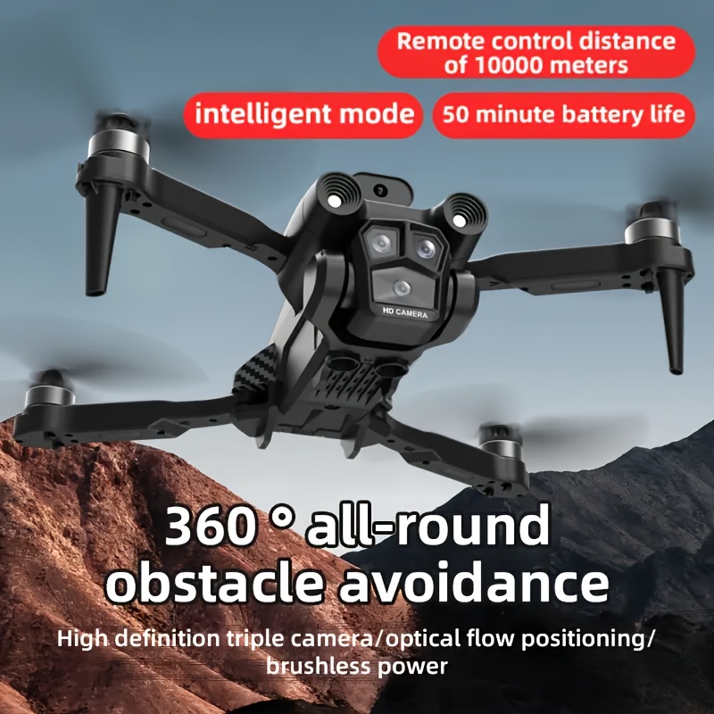 Three-camera Drone, Foldable Remote-controlled Drone, Remote-controlled Toy, Easy to Operate, Suitable for Beginners, Gift for Men, Indoor and Outdoor Drone for Christmas And Halloween, Drone with Screen Remote Control, Indoor Flying - Image 7