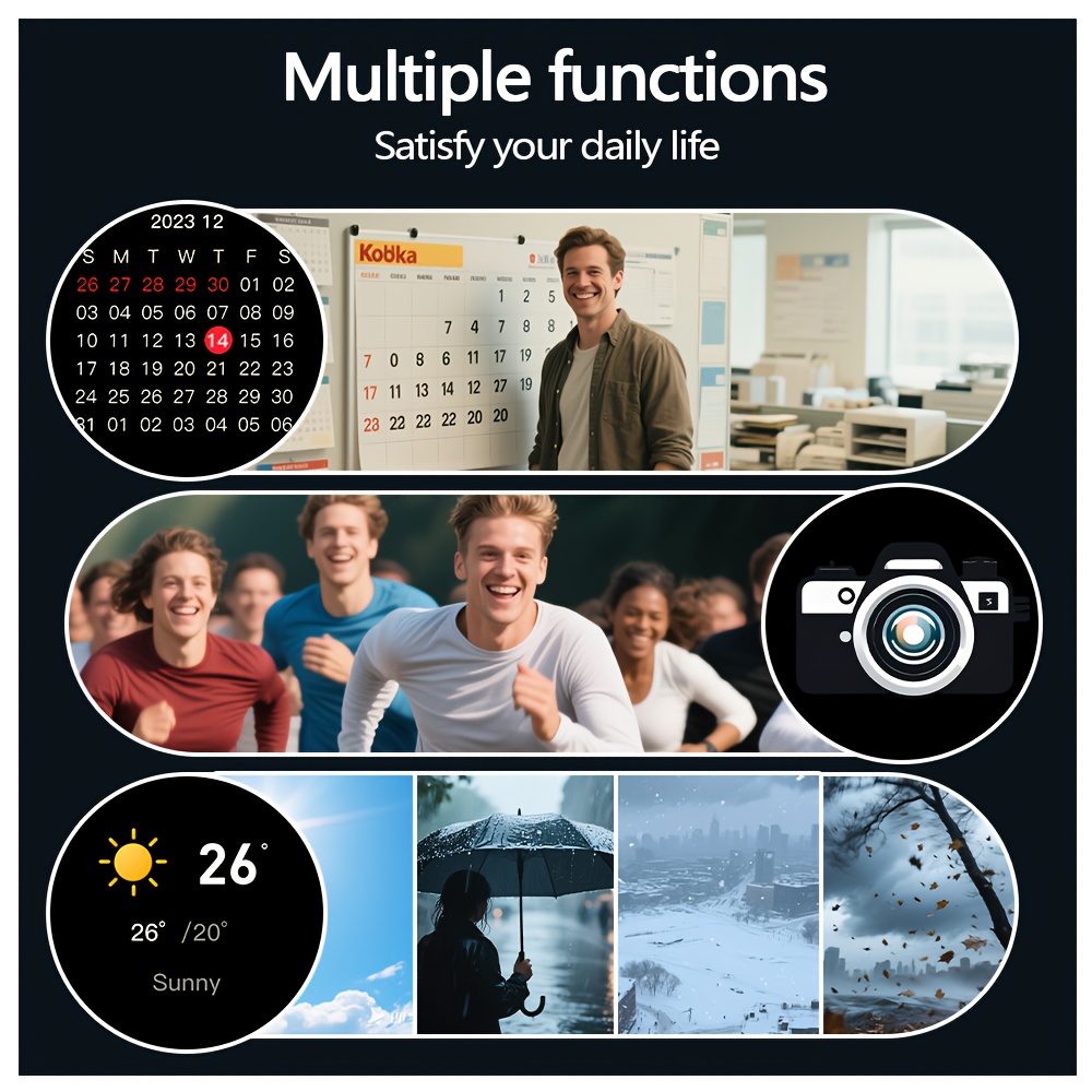 ERUN Smartwatch, 1.50-inch Round Screen for sports Watch | 240*240 Resolution, Minimalist Design, Stylish for Men/Women, Suitable for Sports and Leisure, Compatible with Android and iPhone, Ideal Gift for Family and Friends - Image 11