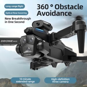 FPV Drone with WIFI Optical Flow & Obstacle Avoidance, Foldable Quadcopter Suitable for Beginners, One-Click Takeoff/Landing, -Free Plane for Aerial Photography & Outdoor