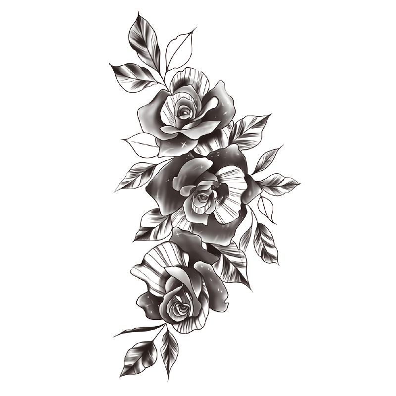 A Waterproof Long-Lasting Tattoo Sticker Featuring a Sexy Classic Black Floral Design, Suitable for Both Men And Women As a Daily Party Accessory Or Makeup Item, Perfect As a Small Gift (8.27*4.49 Inches) - Image 5