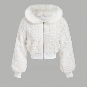 Women's Fashion Zip-Up Short Faux Fur Coat