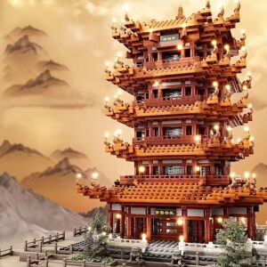 Building Blocks Set - DIY Construction Bricks, Yellow ABS Material, Creative Christmas Gift for Adults