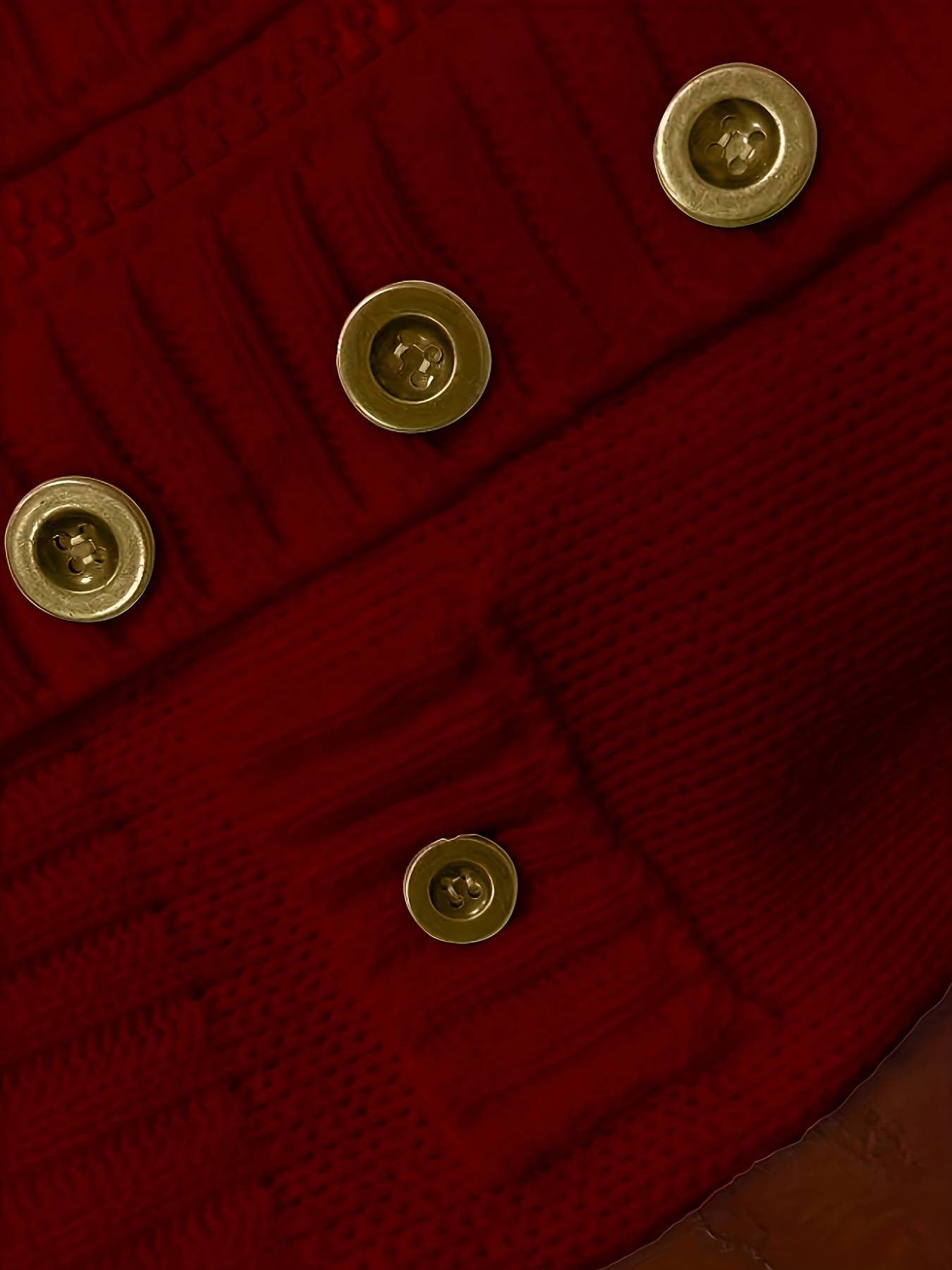 Women'S Elegant Round Neck Cardigan with Zipper & Button Details - Solid, Long Sleeve, Fall/Winter Fashion, Casual Chic Style, Perfect for Casual Attire - Image 10