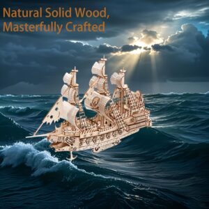 Adult 3D Puzzle Model, Flying Dutchman Pirate Ship Model Kit, 3D Ship Model Construction Kit, DIY Craft Kit, Difficult 3D Puzzles Suitable for Family Time, Exquisite Birthday Gifts, Mentioning Hands-on Ability