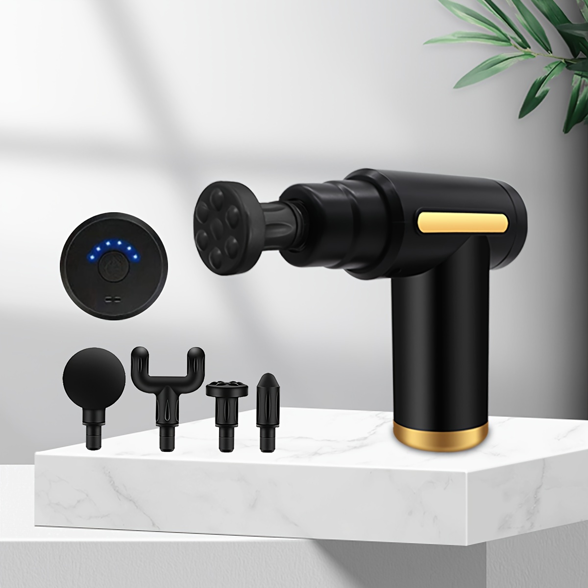 Electric Muscle Massager Gun, 4-Head Portable Handheld, Cord-Free Operation with 6-Speed Adjustable Settings, 4 Attachments, Smart App-Free Mode, Deep Tissue for Athletes, Gym Use - Image 5