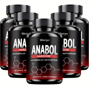 5 Packs ANABOL Capsules, Dietary Supplement for Men - Advanced, Strength, And Wellness Formula, 60 Capsules, 2-Year Shelf Life., Strength Training, Performance Support, Professional Supplement, Highquality Formula, Long Shelf Life