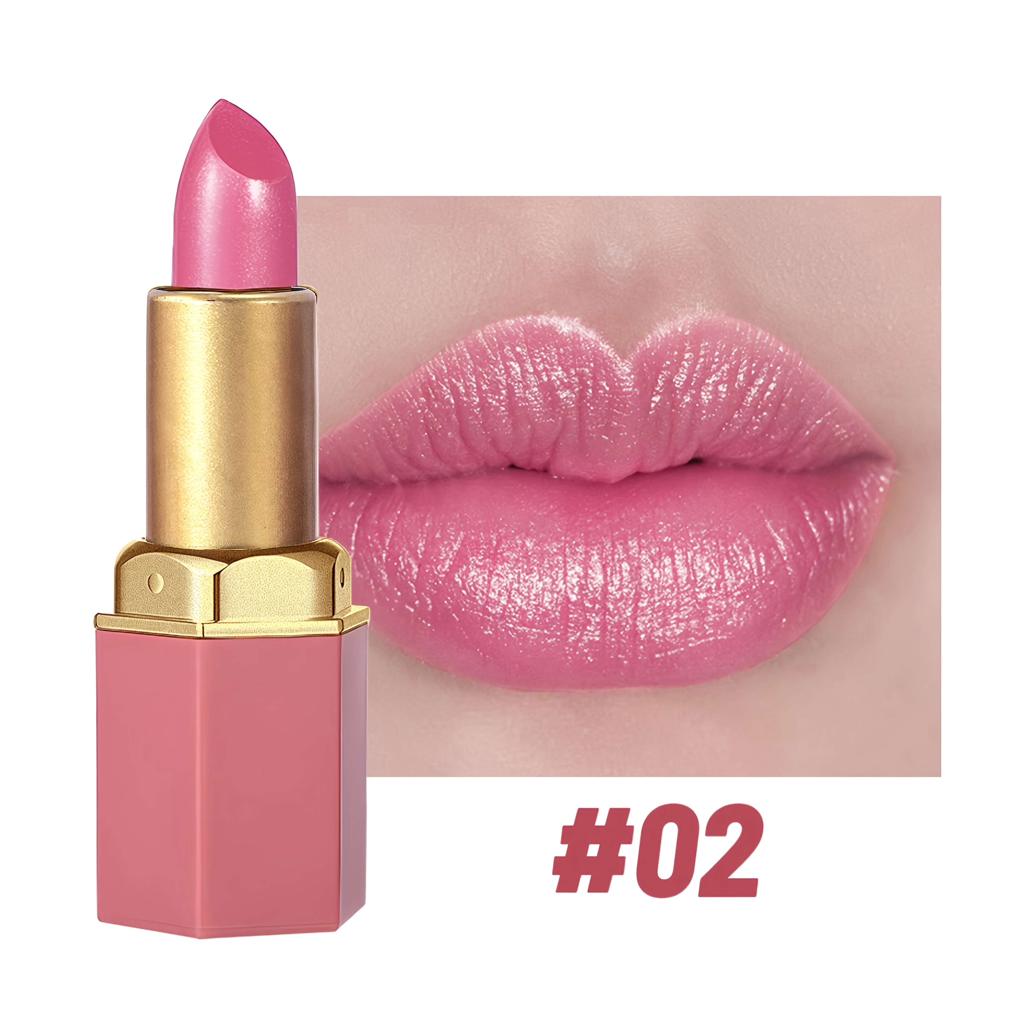 6-pack, Cream Lipstick, Easy-to-color Lipstick, Long-lasting Easy-to-color Moisturizing Lipstick, Creamy and Smooth Effect, Suitable for All Light Beige Tones, Suitable for Everyday and Christmas Makeup Looks - Image 8