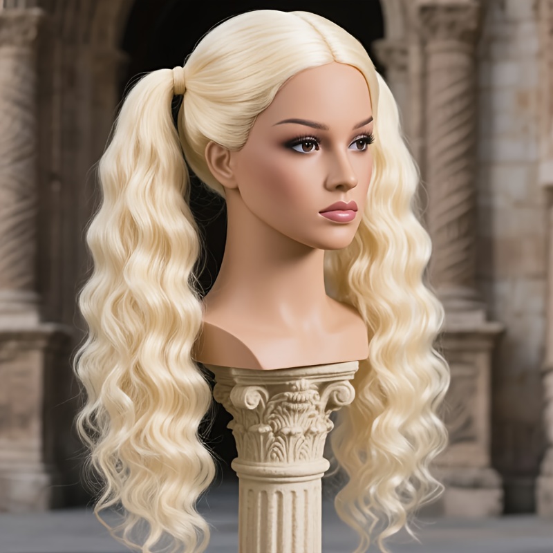 Wigs Suitable for Women, Wigs That Can Be Tied with Double Ponytails, Wigs That Can Be Created By Oneself, And Wigs In Brighter Colors Are Used to Be More Conspicuous In The Crowd - Image 2