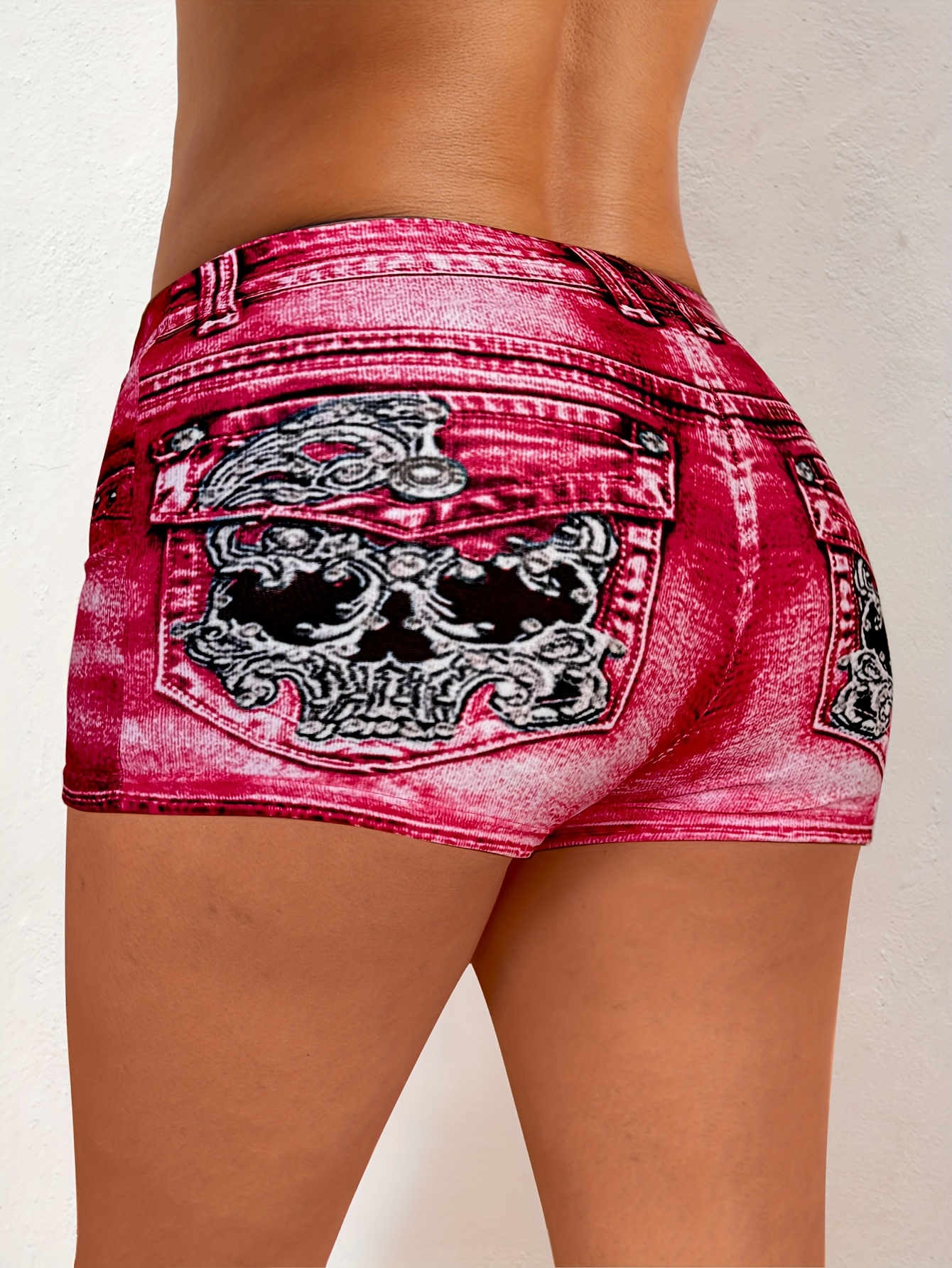 [Printed Pants - Not Denim Fabric] Easter Single-Pack Imitation Denim Print Hig…