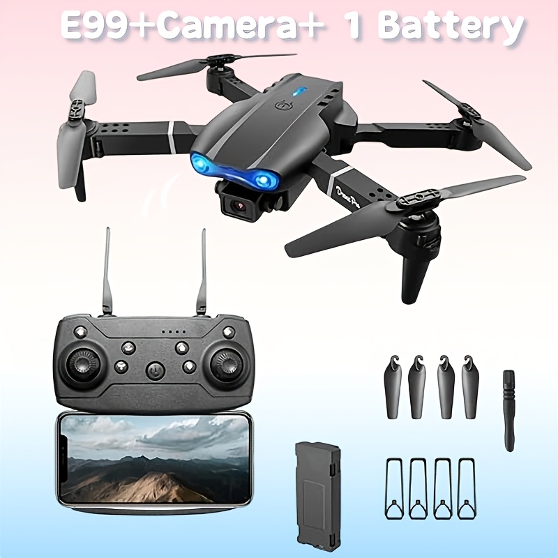 E88 Drone with Camera, Foldable RC Quadcopter, APP Control & Real-Time Video Remote Control, for Indoor/Outdoor Use, 2 Batteries, Lightweight, Perfect Birthday or Easter Gift, Beginner Drone, Recreational Drone - Image 9