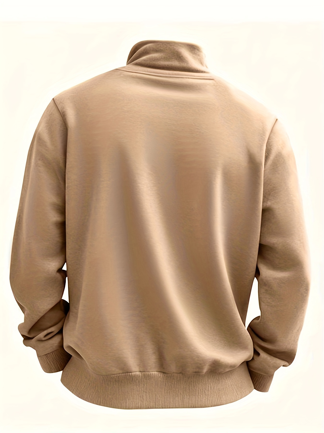 Men'S Thickened Long-Sleeve Shirt - Half-Zip, Versatile Long-Sleeve Polo Shirt, Casual And Adaptable, Featuring a Chest Pocket, Suitable for Autumn/Winter. - Image 10