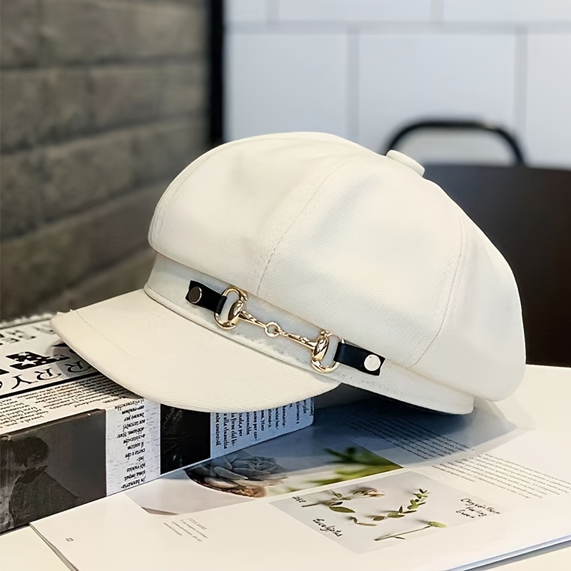 2pcs Women's Elegant Black & White Classic Berets - Lightweight Fabric with Metallic Hook-and-Loop Closure, Hand Washable Embossed Design for Spring/Summer, Perfect for Parties, Daily Wear & Outdoor Activities, Party Accessories, Smooth Texture Hat - Image 3