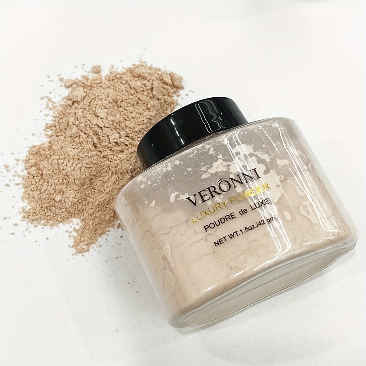 Luxurious Setting Powder, Includes Brush and Powder Puff.Long-Lasting Loose Powder, Creates a Smooth, Flawless Finish, Oil-Controlling Matte Finish, Long-Lasting, Waterproof, Non-Clumpy Formula, Suitable for All Light Beige Tones - Perfect Christmas - Image 9