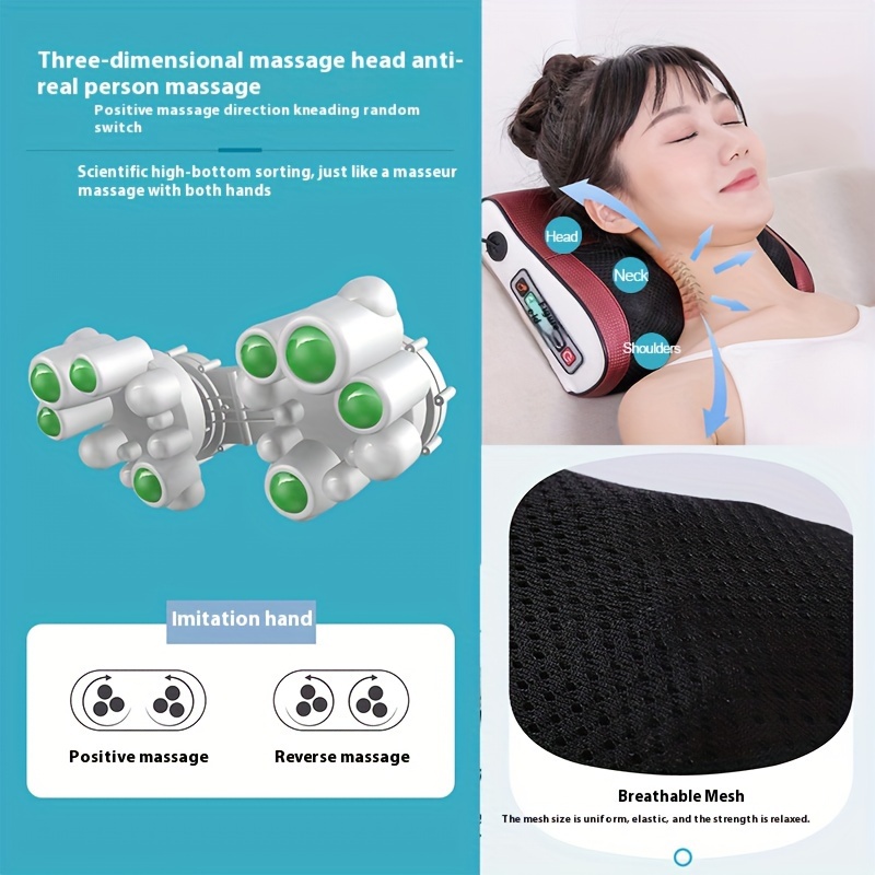 Electric Massager, Shiatsu Neck Massage, for Shoulder, Back, Neck And Foot Massage, Deep Tissue Kneading Massage, Christmas Holiday Gift for Mom/Dad, Men'S Gift, Women'S Gift - Image 8