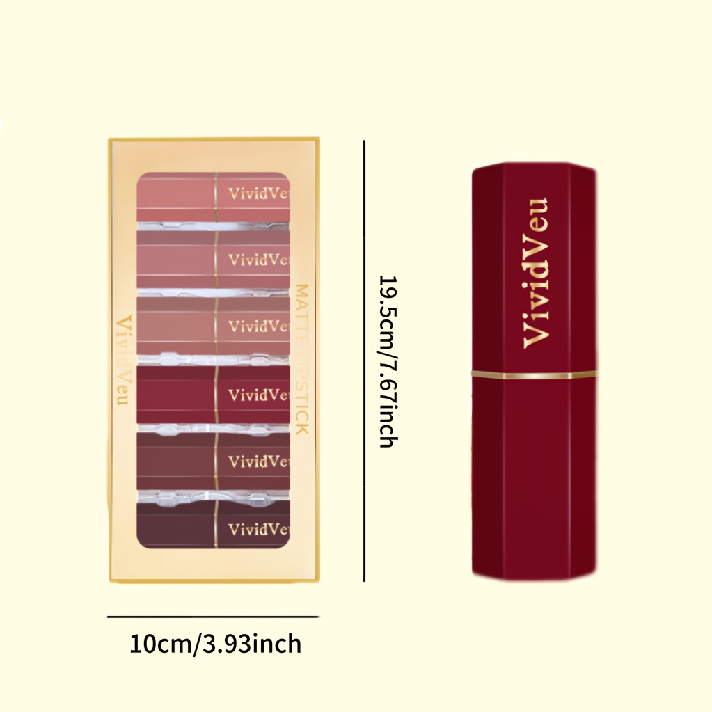 6-pack, Cream Lipstick, Easy-to-color Lipstick, Long-lasting Easy-to-color Moisturizing Lipstick, Creamy and Smooth Effect, Suitable for All Light Beige Tones, Suitable for Everyday and Christmas Makeup Looks - Image 6