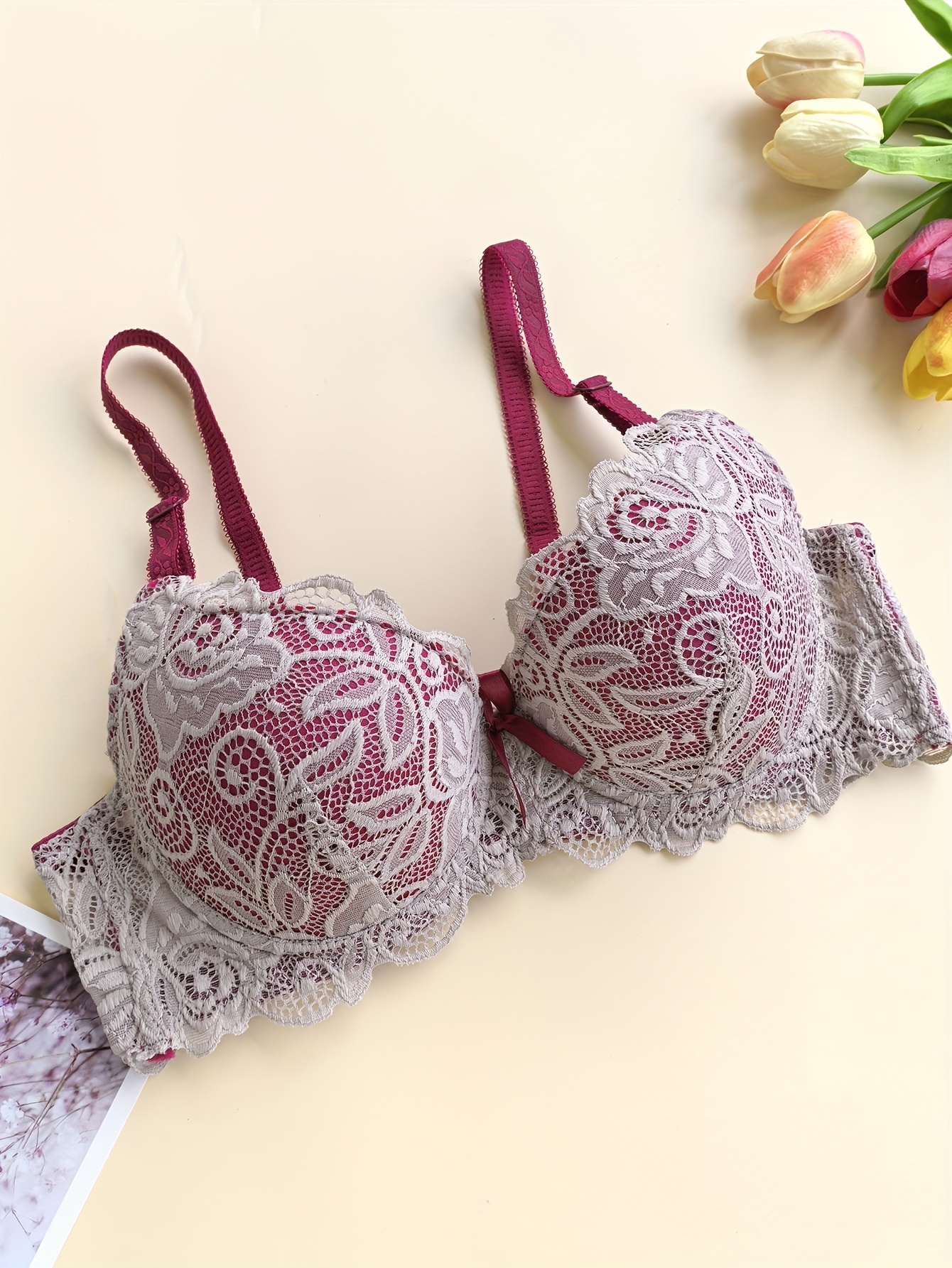 High-Quality French Lace Sexy Women'S Bra Set with Exquisite Deep V Neckline and Comfortable Thong Panty, Lingerie Set, Intimate Apparel, Elegant Lingerie, Feminine Style, Delicate Lace, Breathable Material, Women'S Underwear, Matching Panty, Seductive Lingerie, Hot Essentials, Soft Comfort, Lace Bra, Plus Size Bra - Image 10