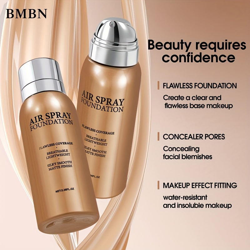 Air Cushion Foundation Spray - Lightweight, Buildable Coverage with a Moisturizing Formula for Powerful Concealment and Natural Finish. Creates Smooth Radiant Beige Tones in Shades from Fair to Medium - Image 2