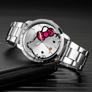 Hello Kitty Watch with Official Character Face & Name - Cute Wristwatch, - Movement, Birthday/Christmas Gift for & (Multicolor)
