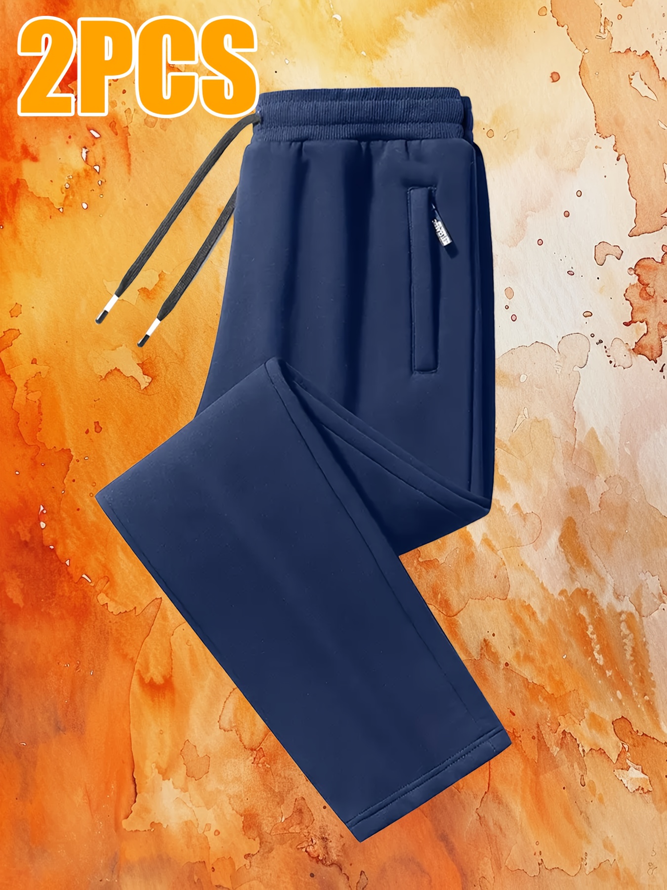 Men'S Casual Jogger Pants - Soft Stretchy Fabric, Mid-Rise Straight-Leg with Side Zipper Pockets, All-Season Comfort for Running, Hiking, And Outdoor Activities, Jogging Pants, Hiking Apparel, Sleek Design, Durable Construction, Minimalist Style - Image 8