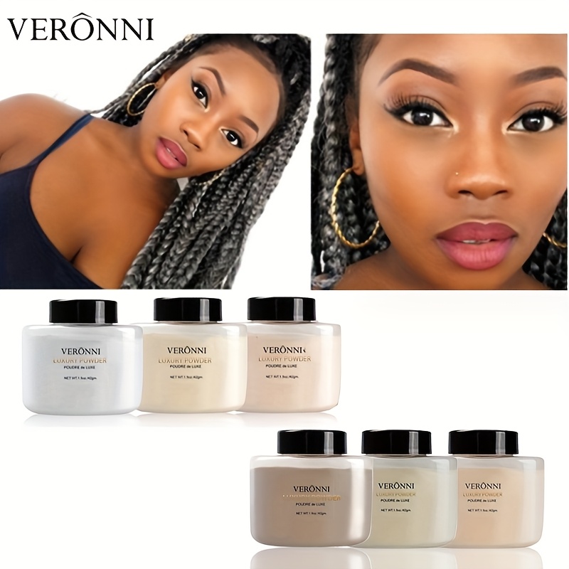 Luxurious Setting Powder, Includes Brush and Powder Puff.Long-Lasting Loose Powder, Creates a Smooth, Flawless Finish, Oil-Controlling Matte Finish, Long-Lasting, Waterproof, Non-Clumpy Formula, Suitable for All Light Beige Tones - Perfect Christmas - Image 3