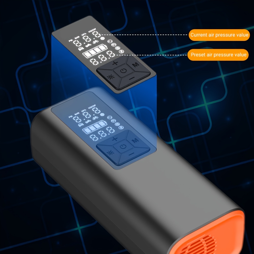 Portable Tire Inflator, Air Compressor Air PumpWith Digital Pressure Gauge, 150 PSI, Air Pump with Strong Light for Car, Motorcycle, Electric Bike, And Bicycle, Tire Inflator Portable, Car Inflator for Tires, Emergency Car Tool, Vehicle Maintenance - Image 7