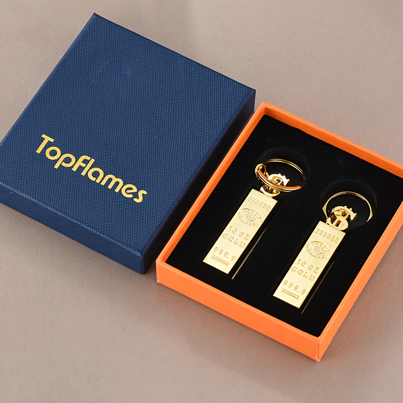 2-pack Windproof Permanent Lighter, Creative Golden Bar Small Match Stick, Multi-functional Metal Kerosene Lighter, Mini Portable Igniter, Suitable for Outdoor Camping Fire-making and Combustion Stick, Gift for Boyfriend (without Oil), Without Battery - Image 3