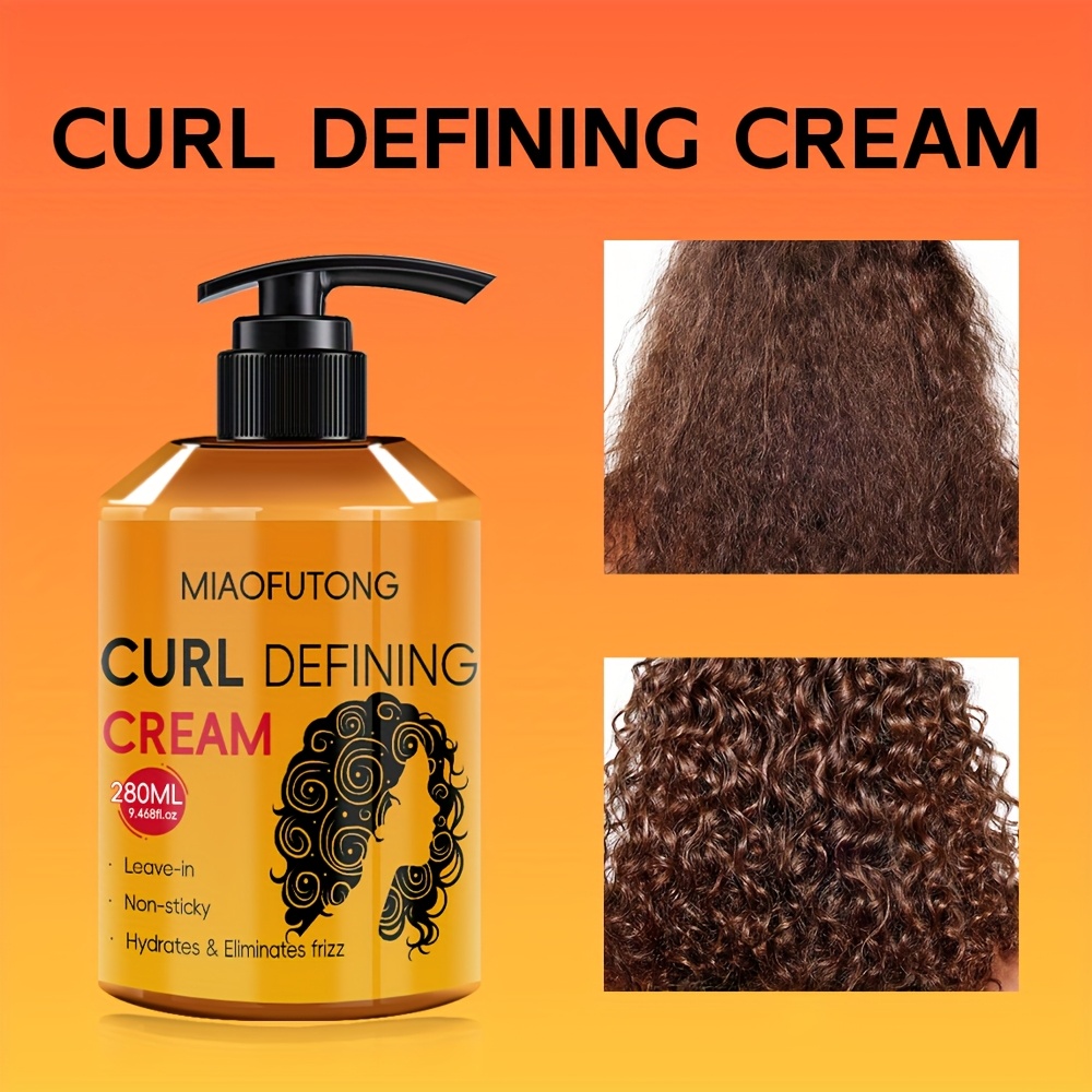 Argan Oil Curl Defining Cream, Hydrating Styling Conditioner For All Hair Types, Enhances Shine Boosts Volume, Ideal For Dry & Frizzy Hair, Frizz Control & Moisture Lock, 280ml - Image 6