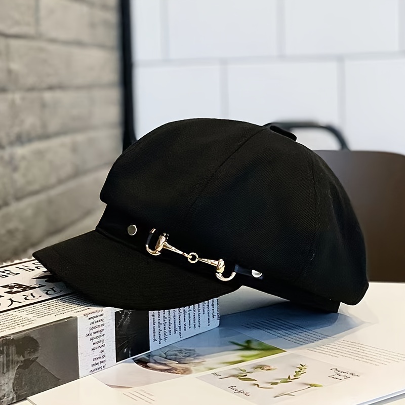 2pcs Women's Elegant Black & White Classic Berets - Lightweight Fabric with Metallic Hook-and-Loop Closure, Hand Washable Embossed Design for Spring/Summer, Perfect for Parties, Daily Wear & Outdoor Activities, Party Accessories, Smooth Texture Hat - Image 7