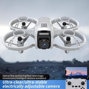 Mini Drone with Dual Cameras And Cool Lights 360° Follow & Flip Stable Auto Flight Features 4 Propellers & 2 Batteries for Adults Only Drone Accessories | Modern Design Smooth Flight Performance
