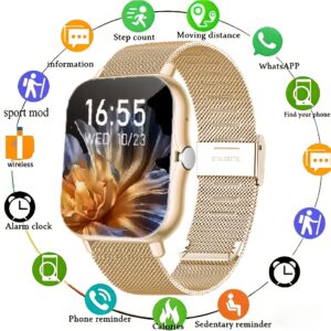 ERUN Compatible for Android & iPhone, Wireless Smartwatch with 1.83” HD Touchscreen, Wireless Calling/ Music, Remote, Faces, Multi- Modes, Fitness Tracker, for men & Women, Ideal Smartwatch Gift