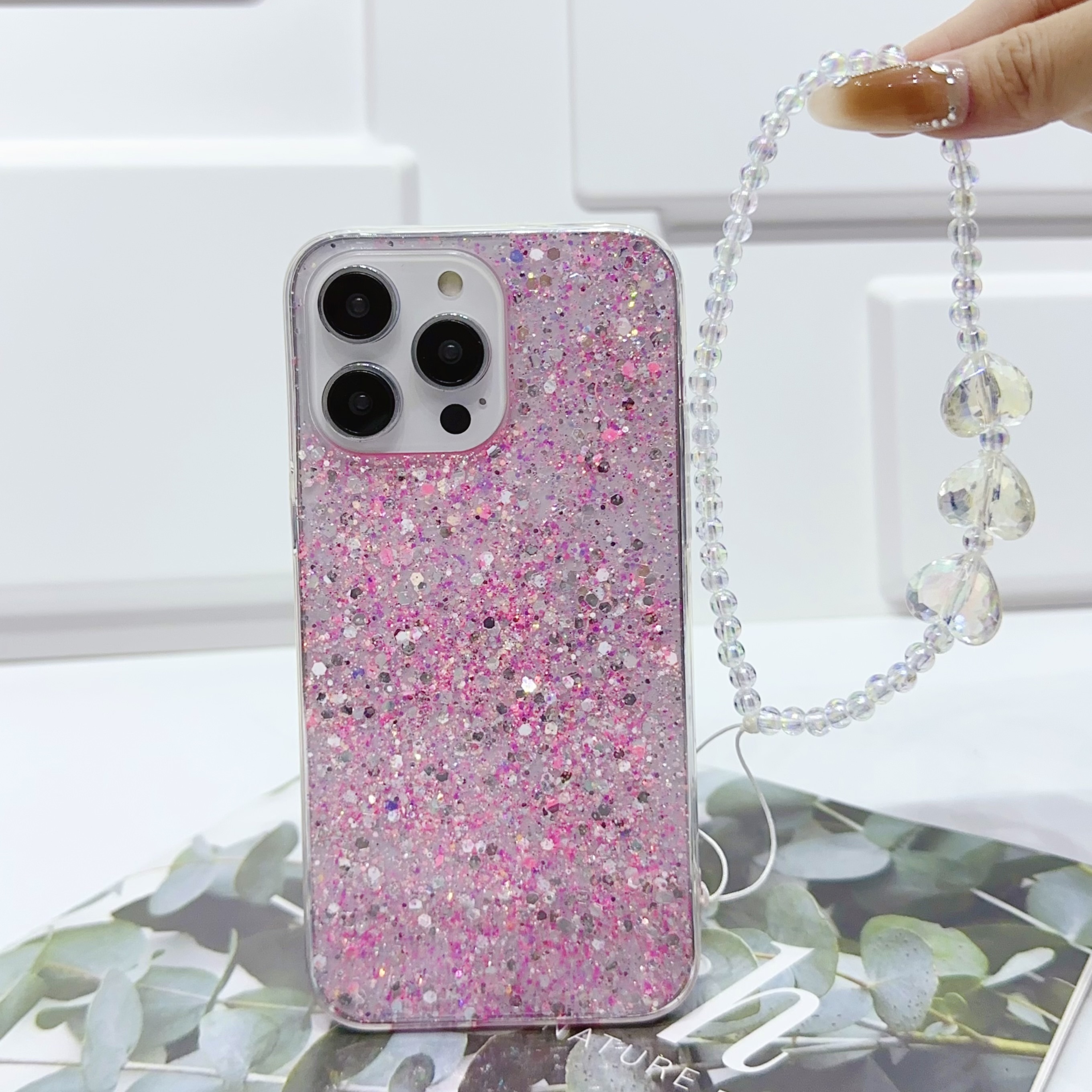 Phone Case: Fashion Starry Sky High Flash Phone Case with Love Bracelet for Iphone11 11promax 12 12pro 12promax 13 13pro 13promax 14 14pro 14plus 14promax 15 15pro 15plus 15promax 16 16pro 16plus 16promax 17 17pro 17promax 17air 16e - Image 5