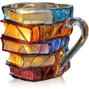 Painted Book Mug | Halloween Limited Edition, High Borosilicate Glass, Ideal for Family Gatherings and Surprise Gifts