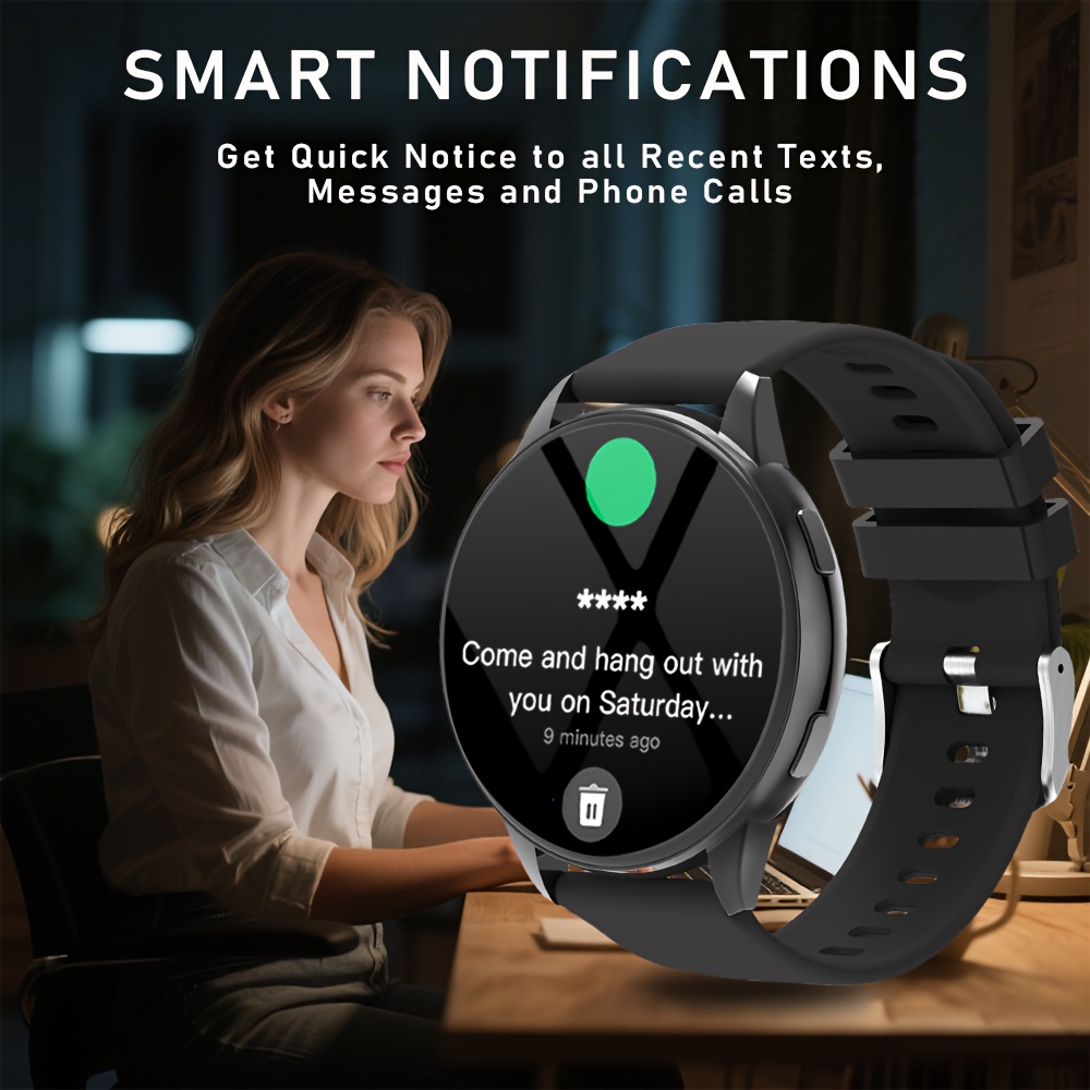 ERUN Smartwatch, 1.50-inch Round Screen for sports Watch | 240*240 Resolution, Minimalist Design, Stylish for Men/Women, Suitable for Sports and Leisure, Compatible with Android and iPhone, Ideal Gift for Family and Friends - Image 6