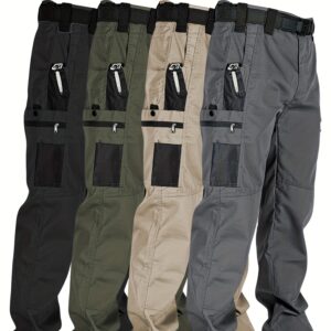 2Pack Men'S Work Pants Stretch Ripstop Utility Cargo Pants Lightweight Workwear Tactical Pants