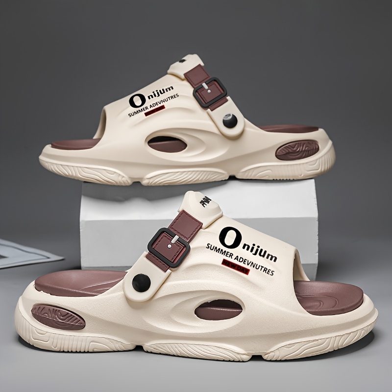 Men'S Summer 2025 EVA Cushioned Slide Sandals - Breathable, Non-Slip, Dual-Purpose Indoor/Outdoor Wear, Comfortable Soft Sole with "ZAP IT!" Graphic Design, Open Toe, Black/White Options, Summer Sandals, Suitable for Women - Image 7