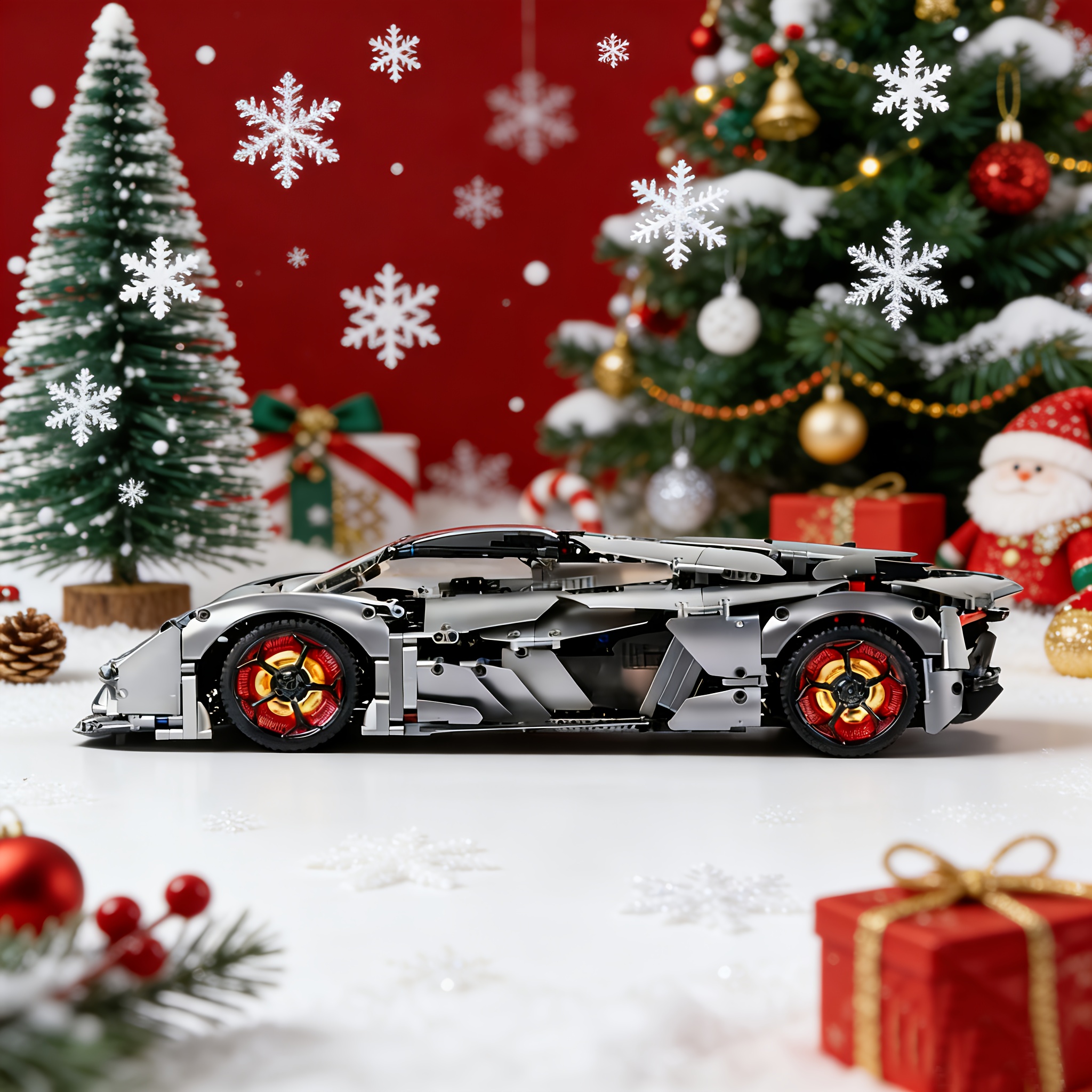 4260pcs Building Block Car Set | Door, Wheel Hub, Engine Linkage Assembly Toy, Suitable For Advanced Mechanical Model Set For 14 Years Old And Above, Red Sports Car, Halloween Black Friday - Image 2