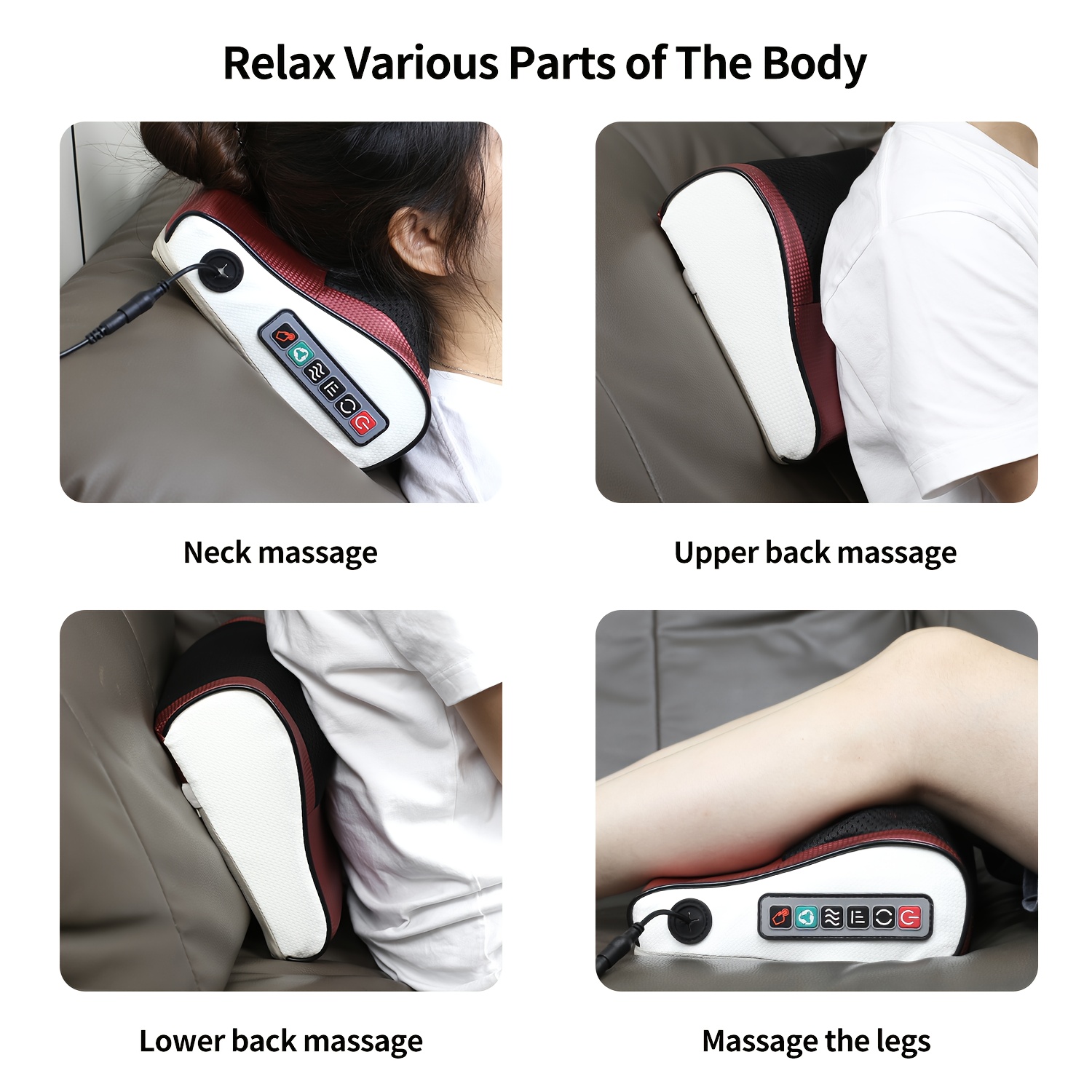 Electric Massager, Shiatsu Neck Massage, for Shoulder, Back, Neck And Foot Massage, Deep Tissue Kneading Massage, Christmas Holiday Gift for Mom/Dad, Men'S Gift, Women'S Gift - Image 10