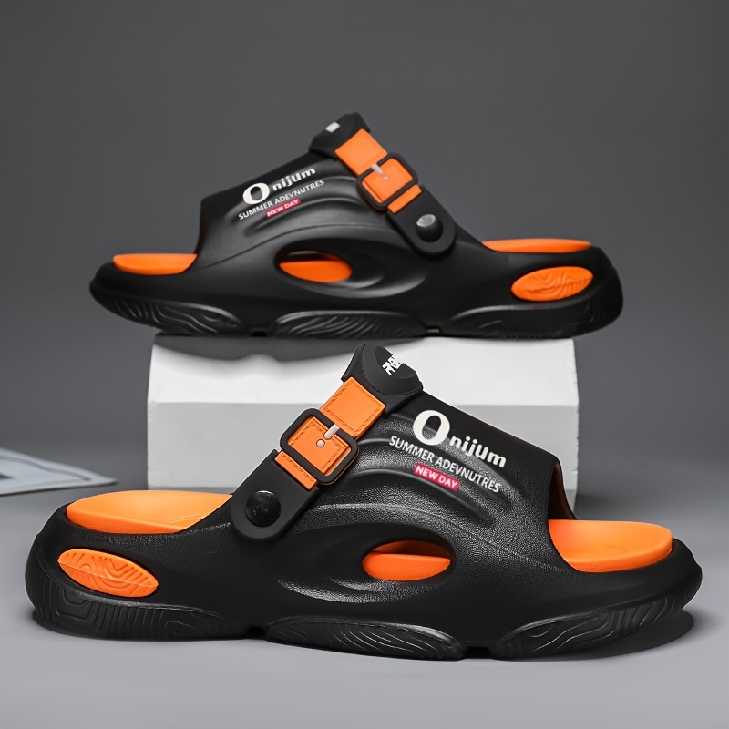 Men'S Summer 2025 EVA Cushioned Slide Sandals - Breathable, Non-Slip, Dual-Purpose Indoor/Outdoor Wear, Comfortable Soft Sole with "ZAP IT!" Graphic Design, Open Toe, Black/White Options, Summer Sandals, Suitable for Women - Image 5