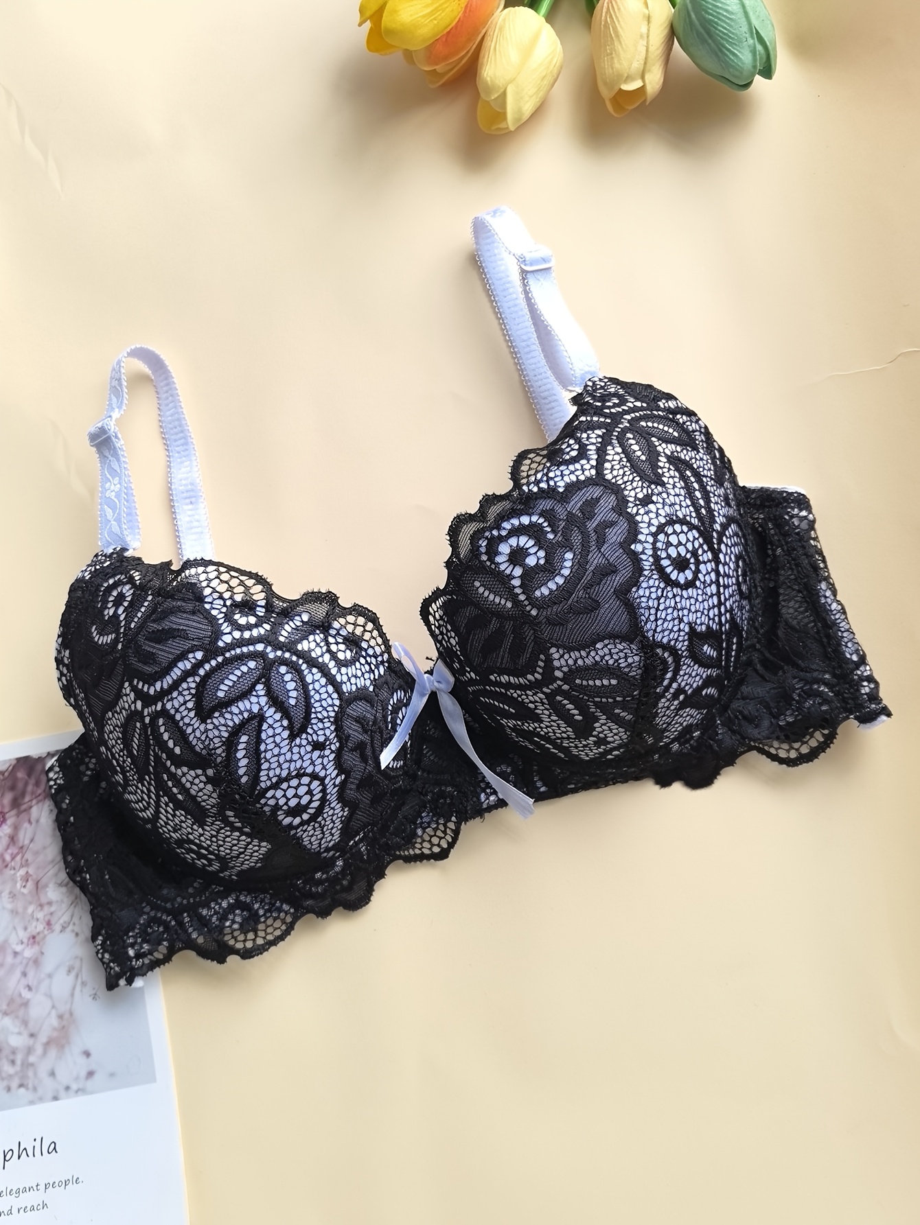 High-Quality French Lace Sexy Women'S Bra Set with Exquisite Deep V Neckline and Comfortable Thong Panty, Lingerie Set, Intimate Apparel, Elegant Lingerie, Feminine Style, Delicate Lace, Breathable Material, Women'S Underwear, Matching Panty, Seductive Lingerie, Hot Essentials, Soft Comfort, Lace Bra, Plus Size Bra - Image 7