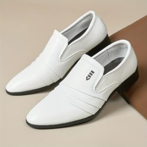 KJSOP Men's Size Slip-On Pointed Toe British s - Low-Top Wedding, Office & Party Oxfords Suitable for Weddings, Business Meetings, Casual Attire