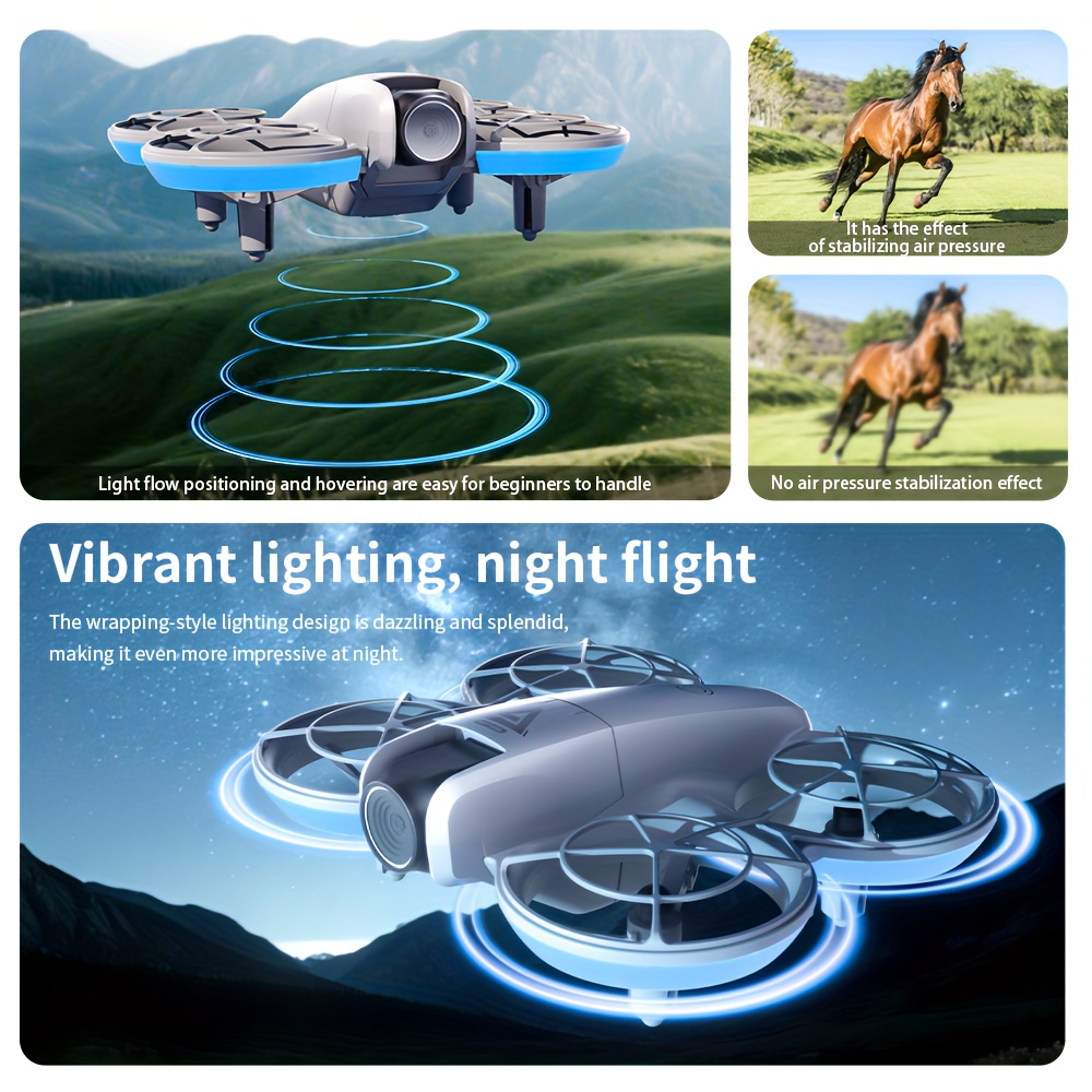 E69 Foldable Drone with Screen Control, Dual Camera & Optical Flow - Quadcopter Suitable for Beginners, Indoor/Outdoor FPV Aerial Photography Drone, Perfect for Gifts (Compatible for) - Image 8