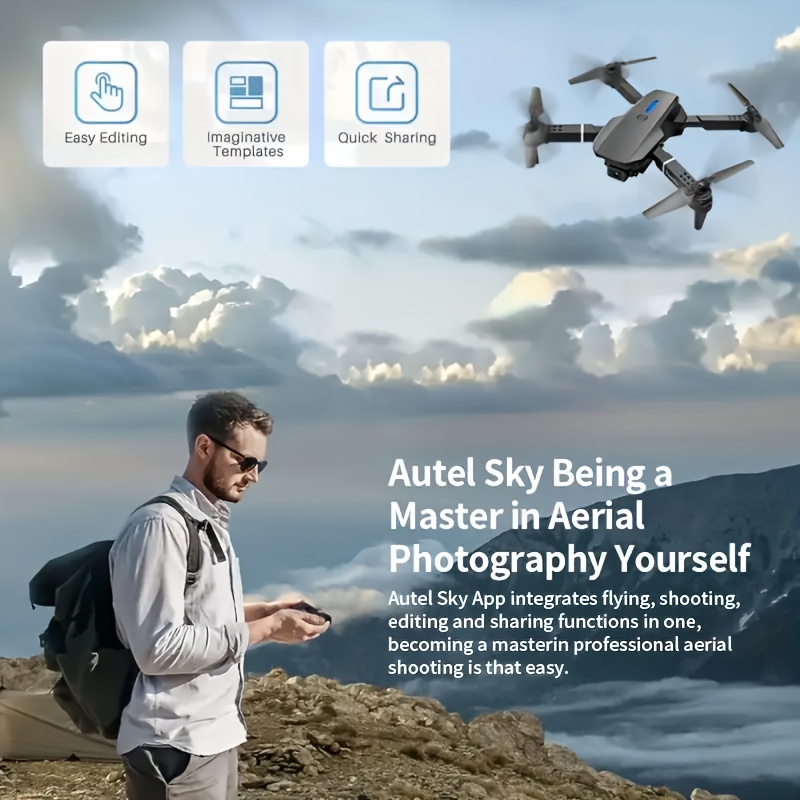 8K NEW Drone MAX Upgrade Edition Upgrade Edition with 2 Batteries - Screen Control, Dual Camera, Obstacle Avoidance, Brushless Motor, Foldable Arms, Ideal for Night Flying, Remote Control with Screen, Outdoor Flying, Aerial Photography, Portable - Image 3