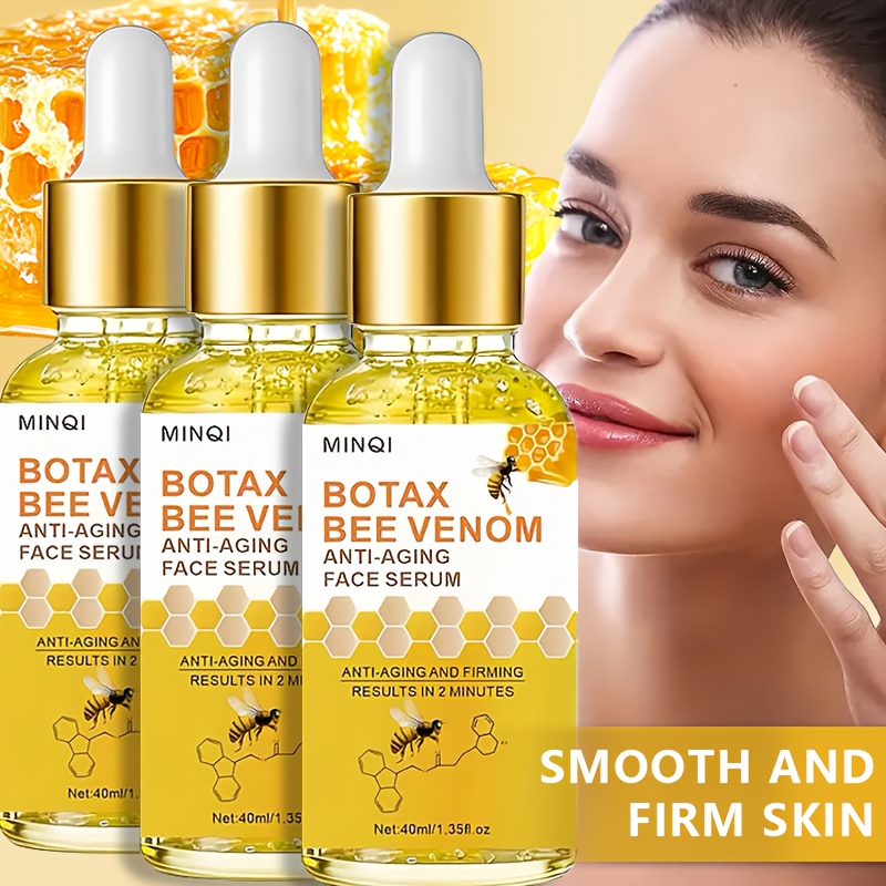 3-Pack BOTAX Bee Venom Facial Serum, Containing Peptides, Retinol, and Bee Venom for Facial Care. Hydrates and Firms the Light Beige, Suitable for All Light Beige Types. Skincare - Image 2