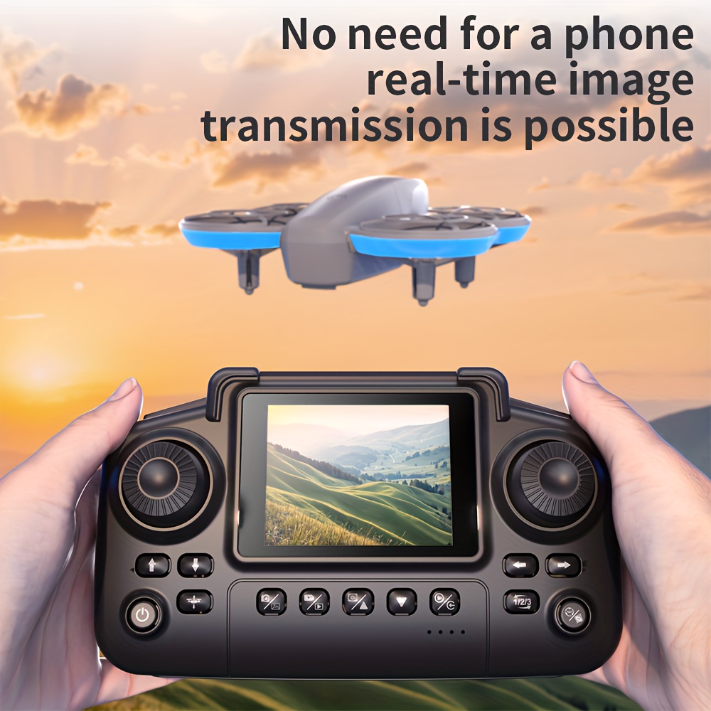 E69 Foldable Drone with Screen Control, Dual Camera & Optical Flow - Quadcopter Suitable for Beginners, Indoor/Outdoor FPV Aerial Photography Drone, Perfect for Gifts (Compatible for) - Image 5