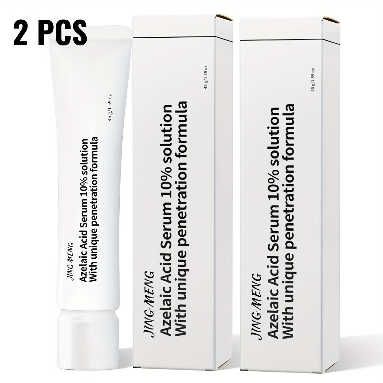 JING MENG 10% Azelaic Acid Serum, Evens Out Light Beige, Improves Light Beige Texture, Makes Light Beige Feel Soft And Smooth, Reduce The Look Of Dark Spots, Skincare for Woman, Christmas Gifts, 1oz/ 1.59oz*2, Face Light Beige Care, Black Friday - Image 2